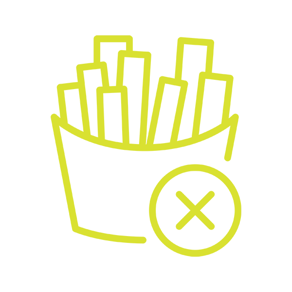 Icono de rechazo de comida