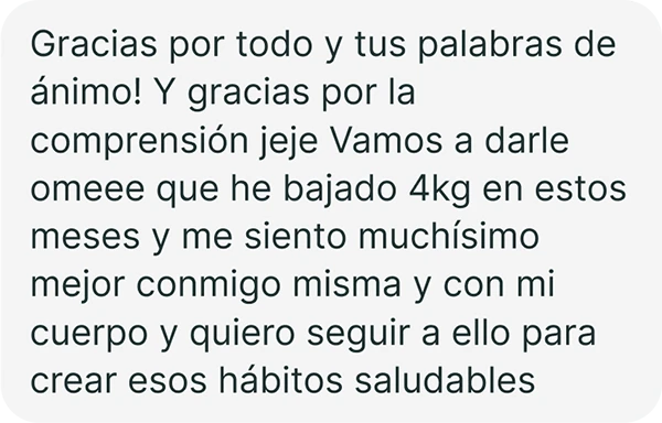 Mensaje de feedback