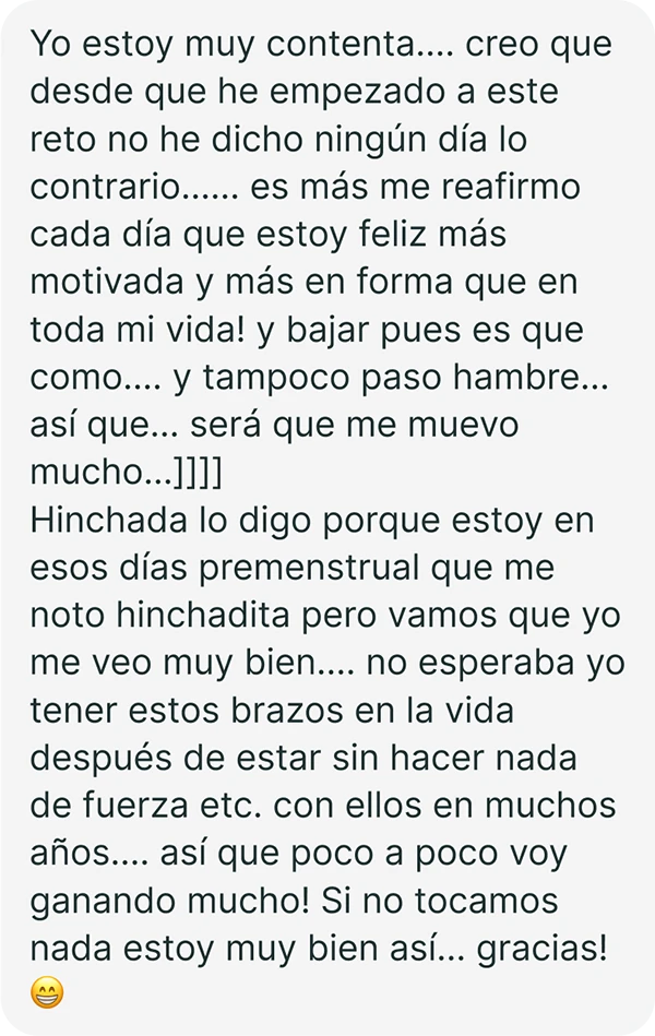 Mensaje de feedback
